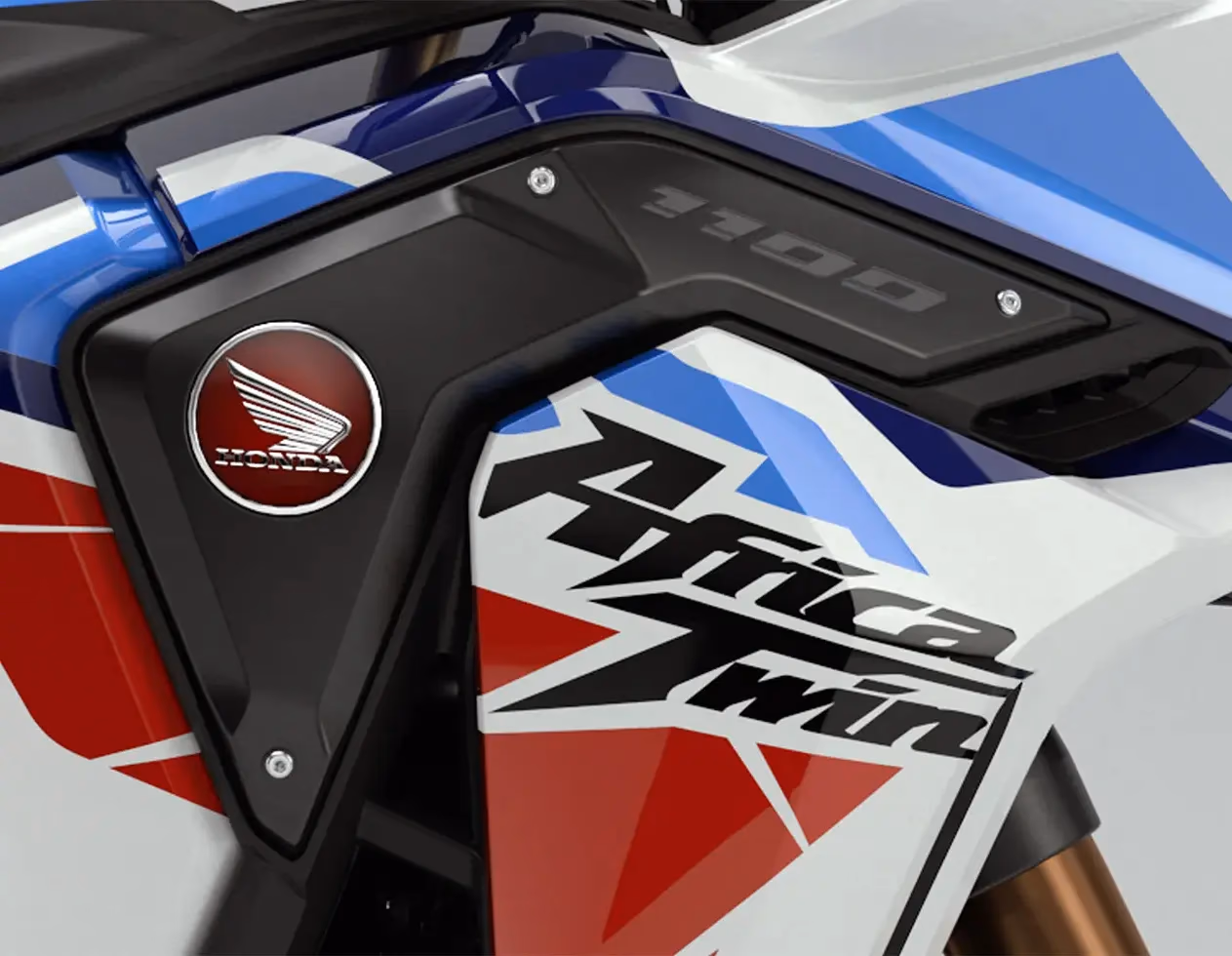 Vista lateral da CRF 1100L Africa Twin Adventure Sports ES branco perolizado - 12 de 24