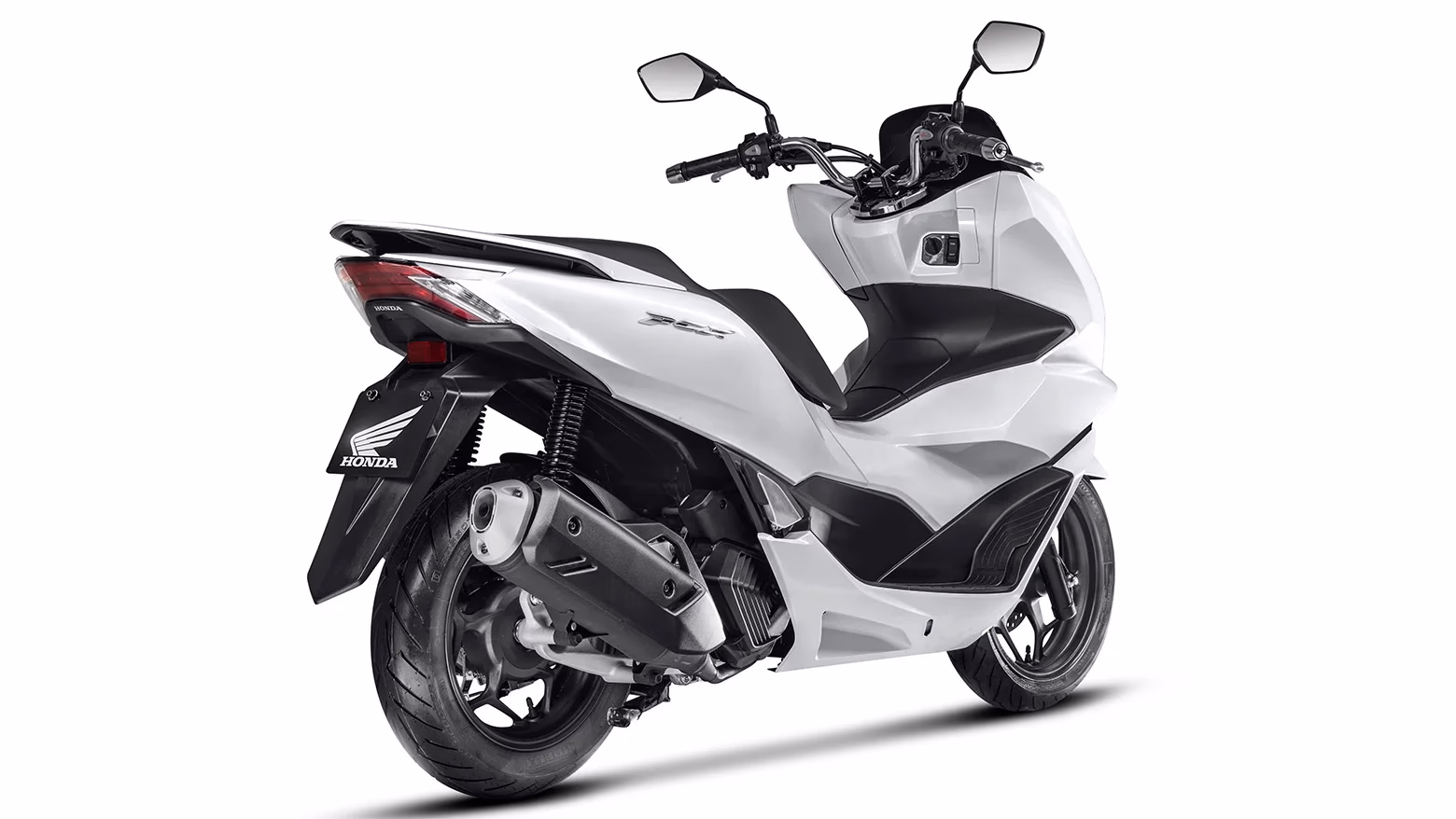 PCX na cor branco perolizado, vista lateral traseira direita - 32 de 38